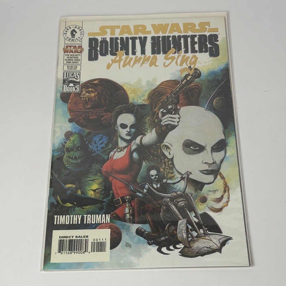 Star Wars: Bounty Hunters Aurra Sing Dynamic Forces Gold Foil Variant COA